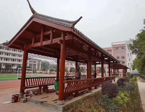 防腐木古建長廊