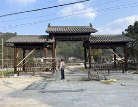 高低層防腐木長廊