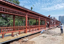 廣東韶關(guān)園林景觀工程樹脂瓦文化長(zhǎng)廊