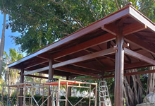 廣東汕頭客戶庭院別墅長方形涼亭效果圖片