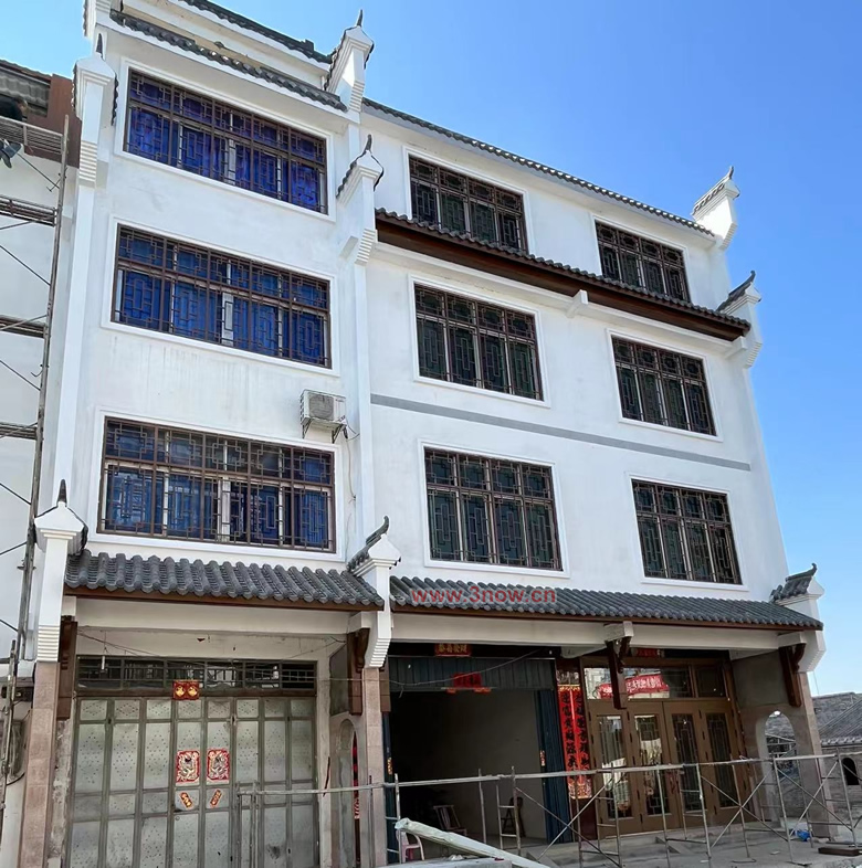 仿古屋檐、防腐木垂花柱