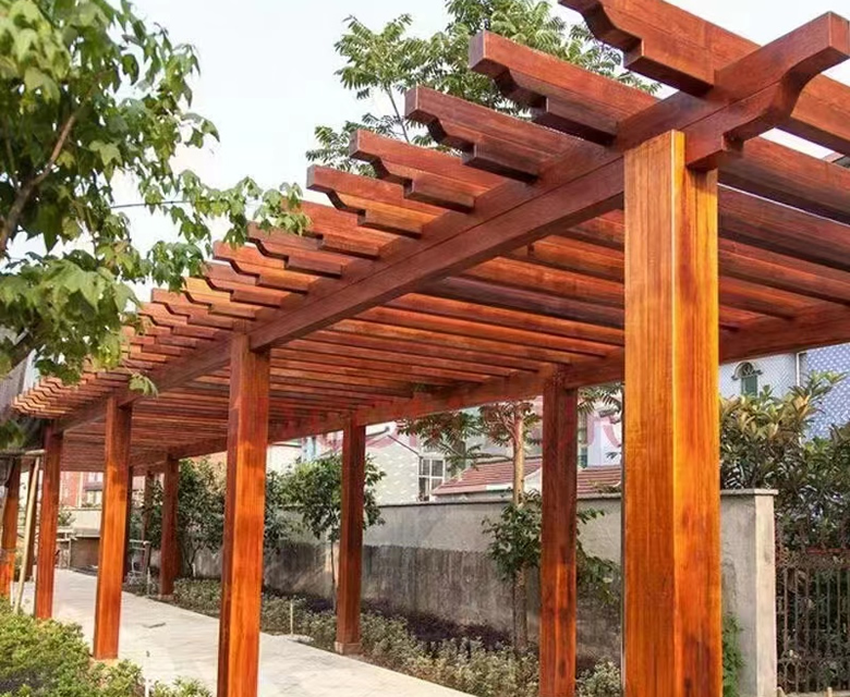 防腐木廊架