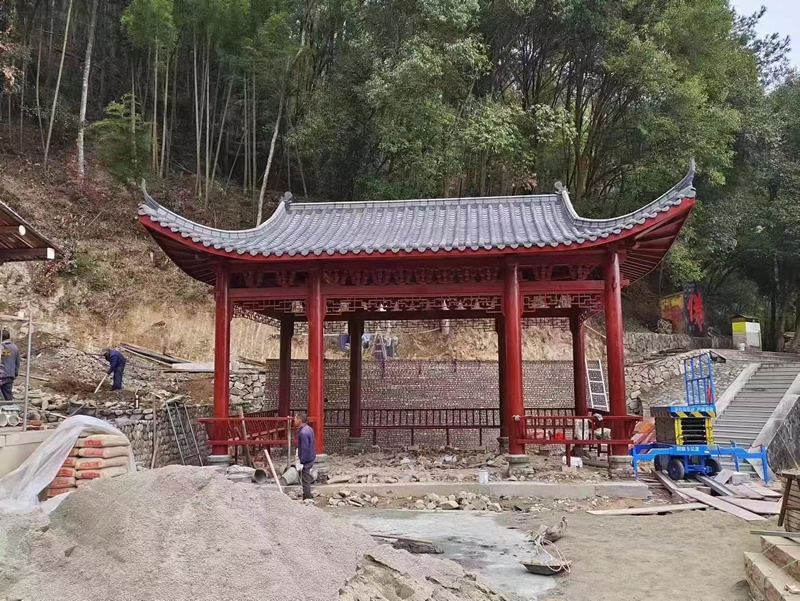 實(shí)木涼亭圖片