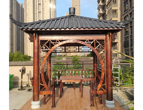 樹脂瓦四角涼亭